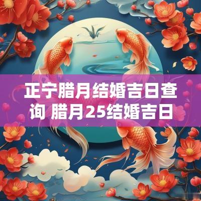 正宁腊月结婚吉日查询 腊月25结婚吉日