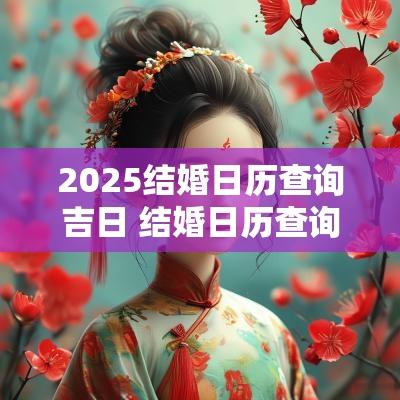 2025结婚日历查询吉日 结婚日历查询吉日2025年