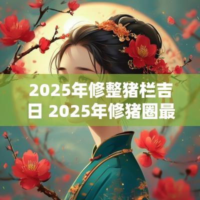 2025年修整猪栏吉日 2025年修猪圈最佳吉日