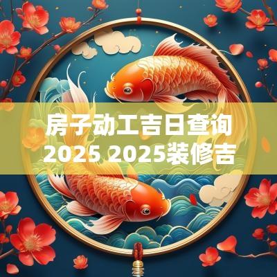 房子动工吉日查询2025 2025装修吉日吉时黄历