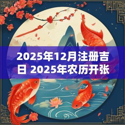 2025年12月注册吉日 2025年农历开张吉日