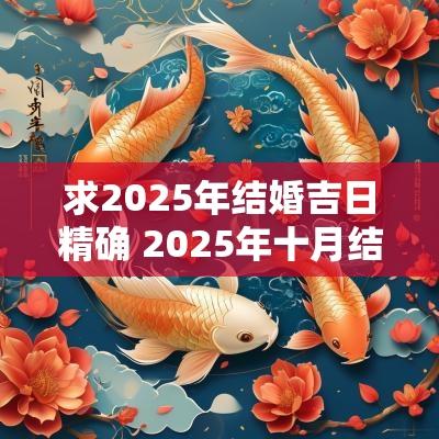 求2025年结婚吉日精确 2025年十月结婚吉日