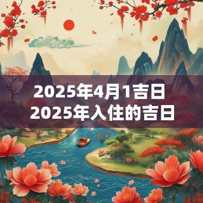2025年4月1吉日 2025年入住的吉日