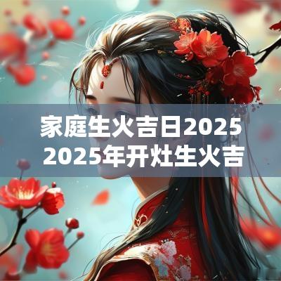 家庭生火吉日2025 2025年开灶生火吉日