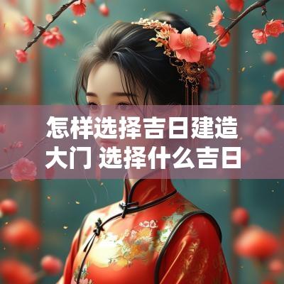 怎样选择吉日建造大门 选择什么吉日安装门