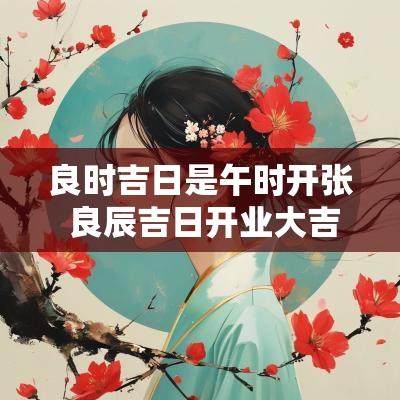 良时吉日是午时开张 良辰吉日开业大吉