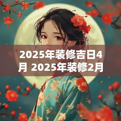2025年装修吉日4月 2025年装修2月吉日