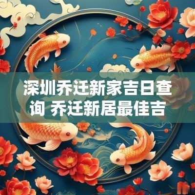 深圳乔迁新家吉日查询 乔迁新居最佳吉日查询