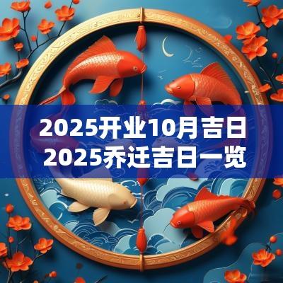 2025开业10月吉日 2025乔迁吉日一览表