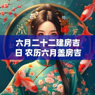 六月二十二建房吉日 农历六月盖房吉日