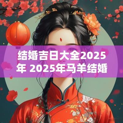 结婚吉日大全2025年 2025年马羊结婚吉日