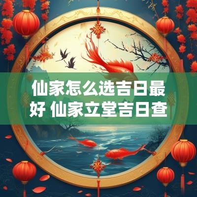 仙家怎么选吉日最好 仙家立堂吉日查询大全