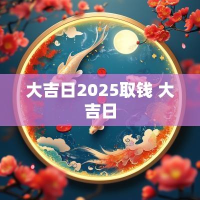 大吉日2025取钱 大吉日