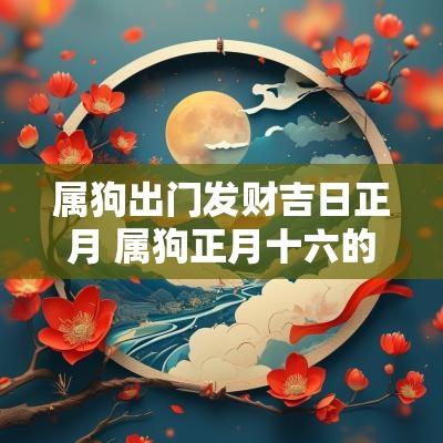 属狗出门发财吉日正月 属狗正月十六的挂牌吉日