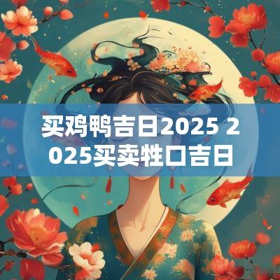 买鸡鸭吉日2025 2025买卖牲口吉日