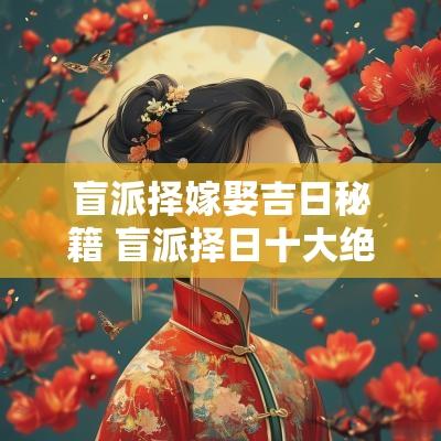 盲派择嫁娶吉日秘籍 盲派择日十大绝招之一