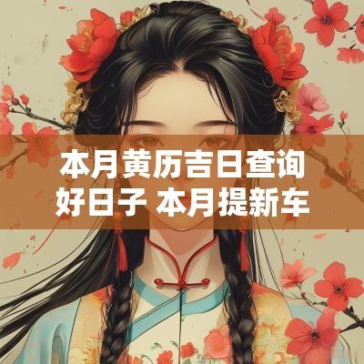 本月黄历吉日查询好日子 本月提新车黄历吉日查询