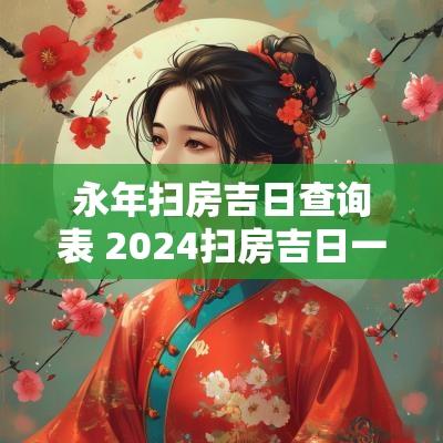 永年扫房吉日查询表 2025扫房吉日一览表