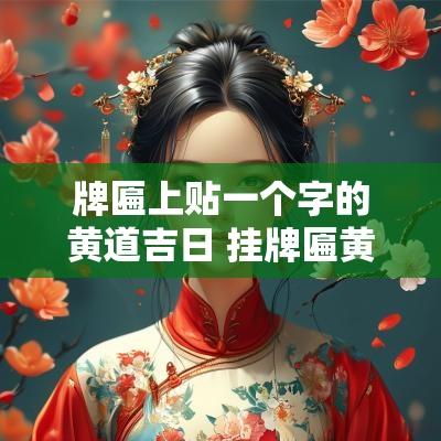 牌匾上贴一个字的黄道吉日 挂牌匾黄道吉日十月