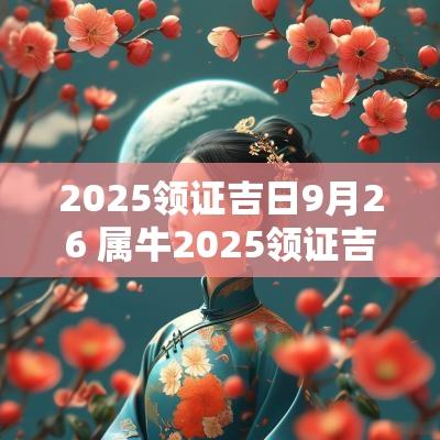 2025领证吉日9月26 属牛2025领证吉日