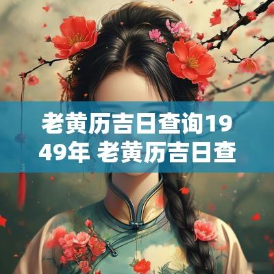 老黄历吉日查询1949年 老黄历吉日查询1958年
