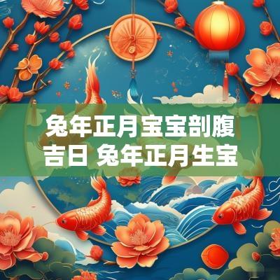 蛇年正月宝宝剖腹吉日 蛇年正月生宝宝吉日