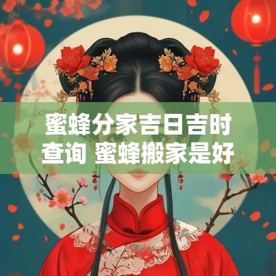 蜜蜂分家吉日吉时查询 蜜蜂搬家是好日子么