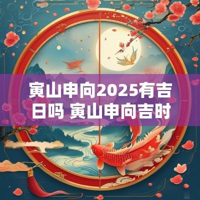 寅山申向2025有吉日吗 寅山申向吉时2025年