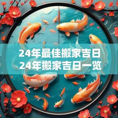 24年最佳搬家吉日 24年搬家吉日一览表属相