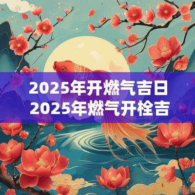 2025年开燃气吉日 2025年燃气开栓吉日