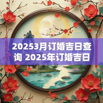 20253月订婚吉日查询 2025年订婚吉日查询表