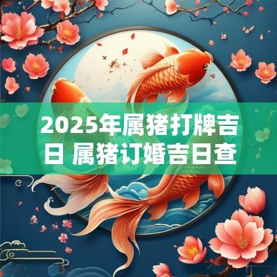 2025年属猪打牌吉日 属猪订婚吉日查询2025年