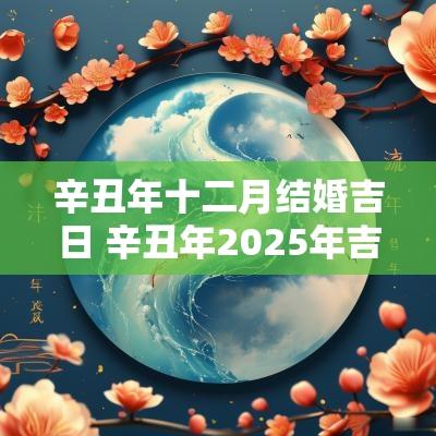 辛丑年十二月结婚吉日 辛丑年2025年吉日