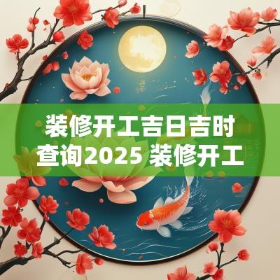 装修开工吉日吉时查询2025 装修开工吉日2025吉时