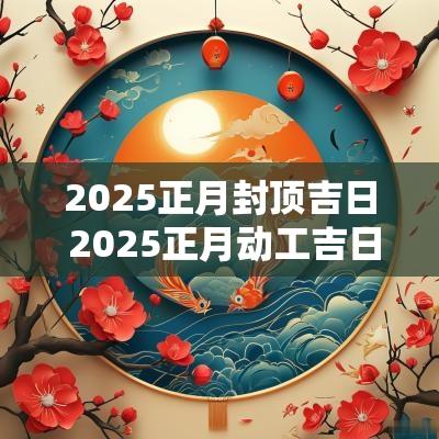 2025正月封顶吉日 2025正月动工吉日