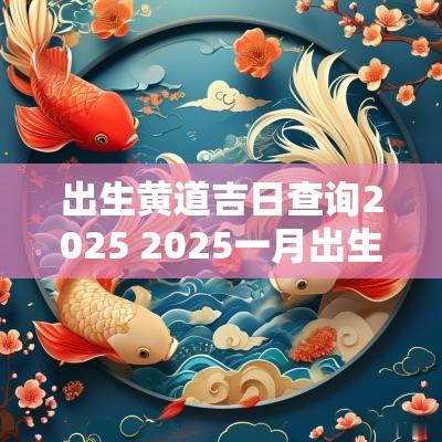 出生黄道吉日查询2025 2025一月出生吉日查询