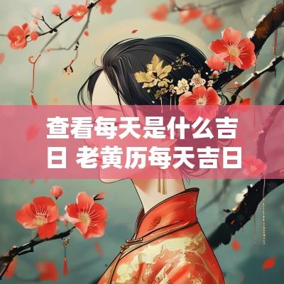 查看每天是什么吉日 老黄历每天吉日吉时查询