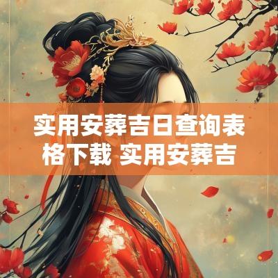 实用安葬吉日查询表格下载 实用安葬吉日表大全