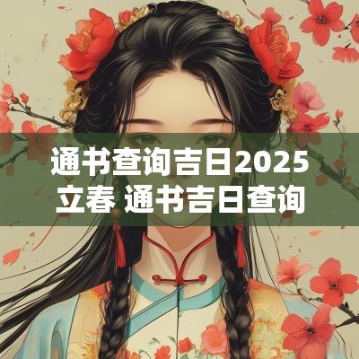 通书查询吉日2025立春 通书吉日查询2025