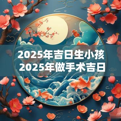 2025年吉日生小孩 2025年做手术吉日