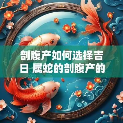 剖腹产如何选择吉日 属蛇的剖腹产的吉日