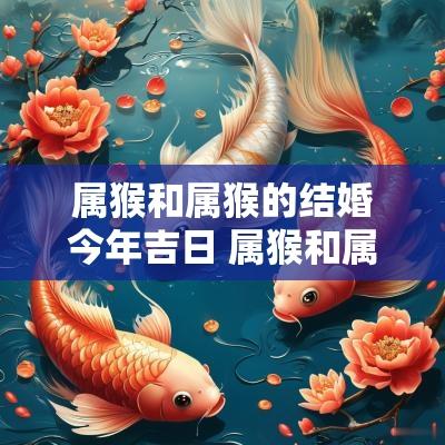 属猴和属猴的结婚今年吉日 属猴和属马2025年结婚吉日