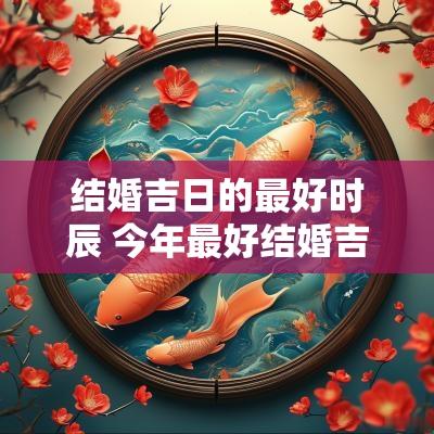 结婚吉日的最好时辰 今年最好结婚吉日