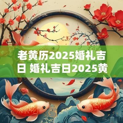 老黄历2025婚礼吉日 婚礼吉日2025黄历