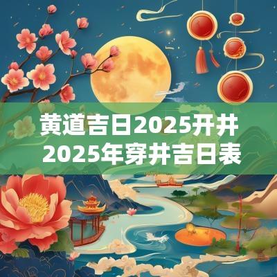 黄道吉日2025开井 2025年穿井吉日表