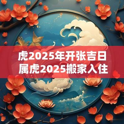 虎2025年开张吉日 属虎2025搬家入住吉日