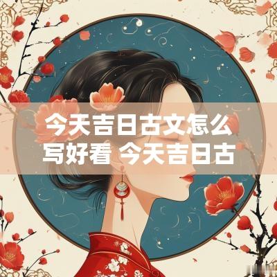 今天吉日古文怎么写好看 今天吉日古文怎么写