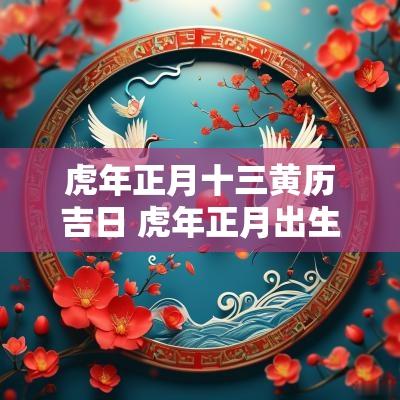 蛇年正月十三黄历吉日 蛇年正月出生吉日