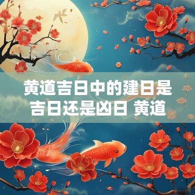 黄道吉日中的建日是吉日还是凶日 黄道吉日吉日凶日怎么区分