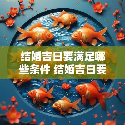 结婚吉日要满足哪些条件 结婚吉日要准备哪些东西